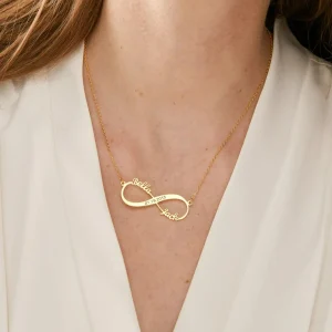 Personalized Infinity Name Necklaces with Date