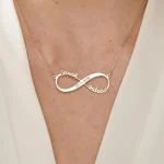 Personalized Infinity Name Necklaces with Date