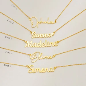 18K Gold Plated Custom Name Necklace