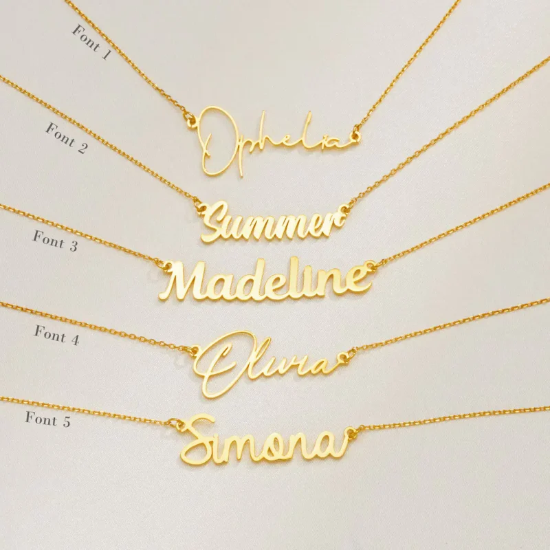 18K Gold Plated Custom Name Necklace