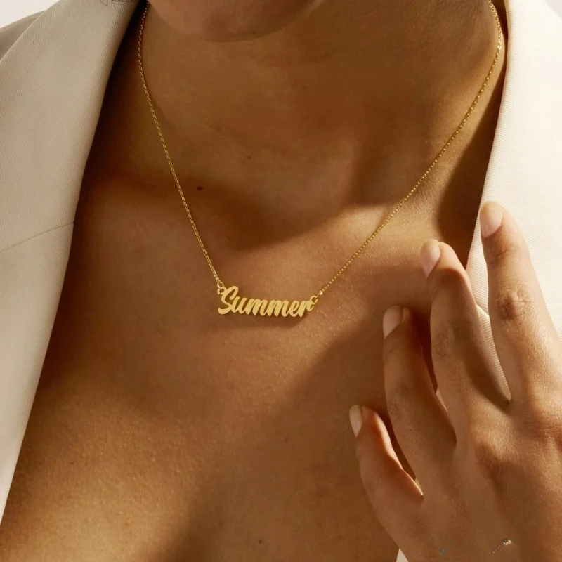 18K Gold Plated Custom Name Necklace