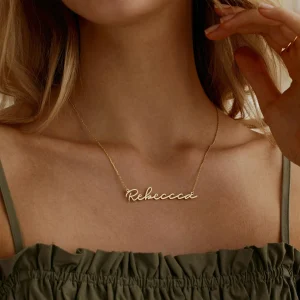 Dainty Name Necklace with Twist Chain