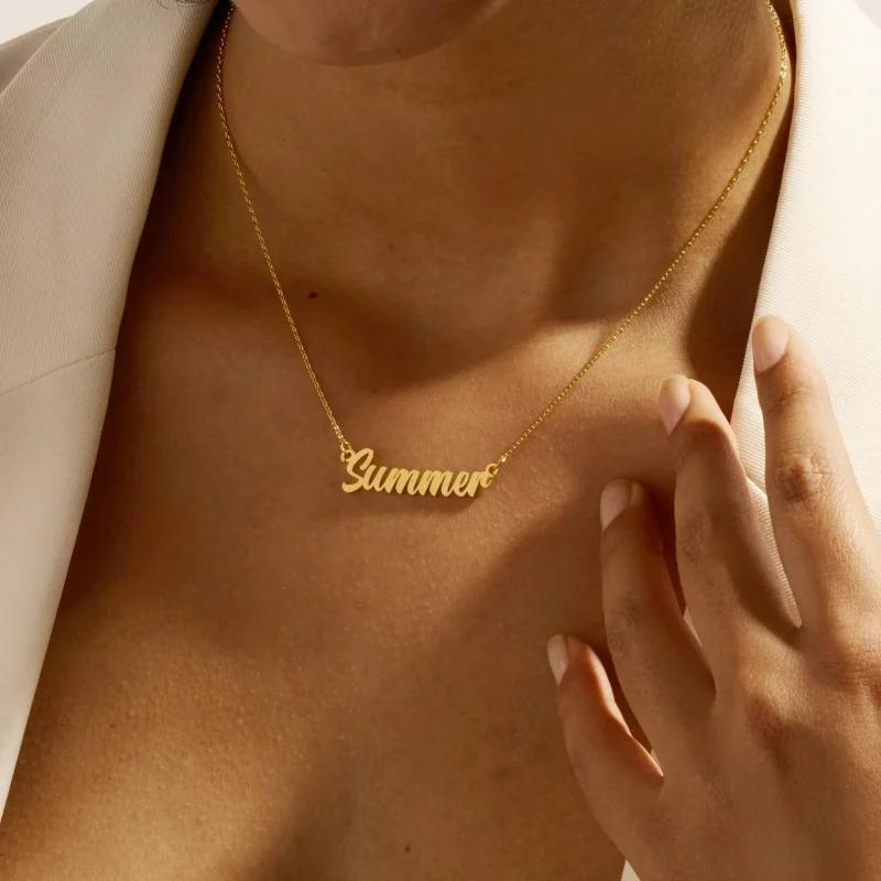 18K Gold Plated Custom Name Necklace