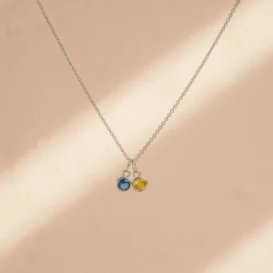 Custom 2 Birthstone Necklace