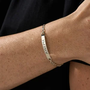 Custom Mens Name Bracelets wtih Bar