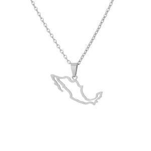 Mexico Map Necklace with Name