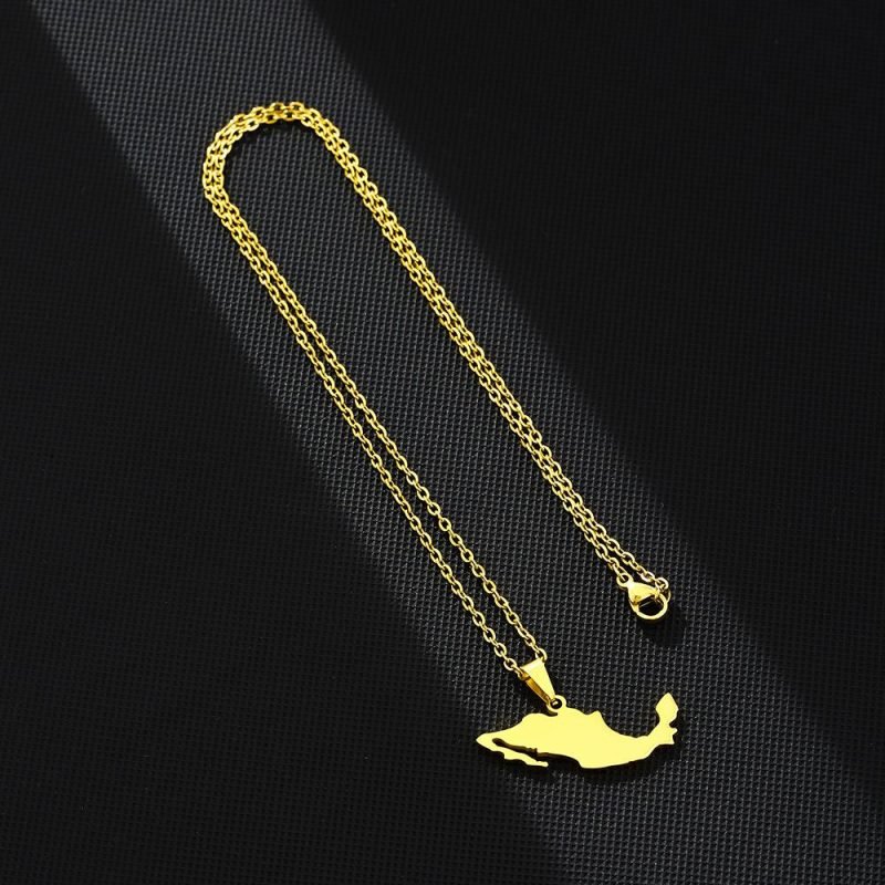 Mexico Map Necklace with Name