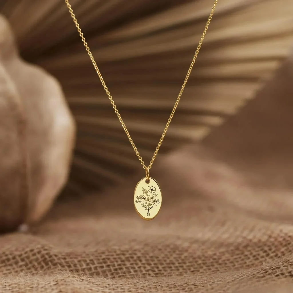 Custom Family Birth Flower Necklace