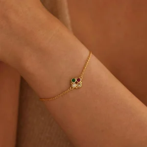 Custom December Multiple Birthstone Bracelet for Family