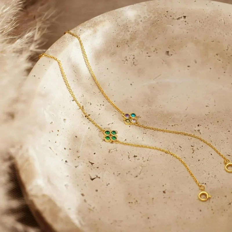 Custom December Multiple Birthstone Bracelet for Family