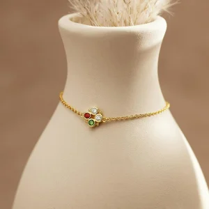 Custom December Multiple Birthstone Bracelet for Family